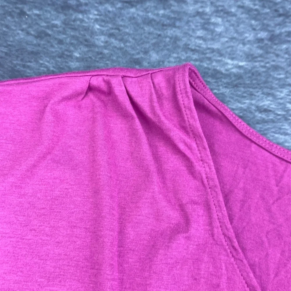 Avenue Plus Size 22/24 Magenta Pink Ruched Banded Hem Scoop Neck Knit Top Blouse - Picture 8 of 8